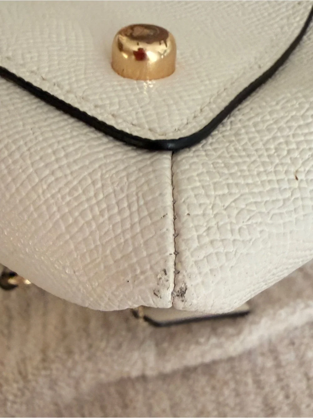 Coach Chalk Pebble Leather Dome Satchel with Gold Hardware